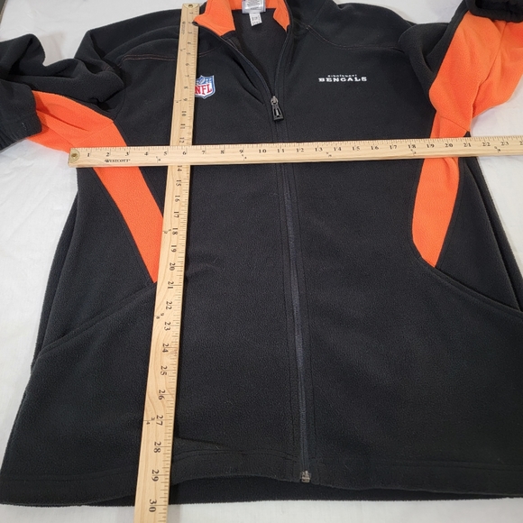 Mens size Large 2011 Reebok NFL Cincinnati Bengals Full Zip Fleece Jacket - Picture 9 of 9